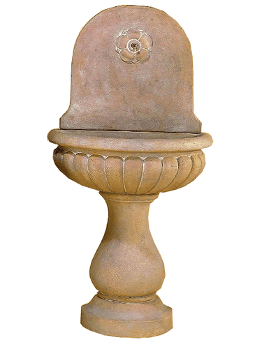 Tepula Wall Cast Stone Outdoor Garden Fountain With Spout Fountain Tuscan